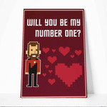 Gearhumans 3D S.T Will You Be My Number One Custom Canvas