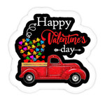 Gearhumans 3D Happy Valentines Day Autism Custom Car Sticker