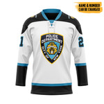 Gearhumans 3D NYPD Custom Name Custom Number Hockey Jersey