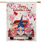 Gearhumans 3D Happy Valentines Day Gnome Custom Flag
