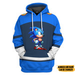Gearhumans 3D STH Sonic Sport Custom Name Custom Number Hoodie Tshirt Apparel