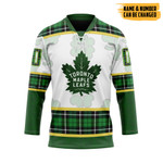 Gearhumans 3D Toronto Maple Leafs St Patrick Day Custom Name Custom Number Hockey Jersey