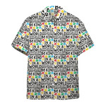 Gearhumans 3D Be Kind Autism Multicolor Puzzle Custom Hawaiian Shirt