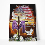 Gearhumans 3D Happy Easter Day Easter Jesus He Is Not Here Custom Canvas