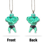 Gearhumans 3D PKM Gym Bros Muscle Bulbasaur Custom Ornament