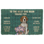 Gearhumans 3D From Beagle To My Best Dog Mom Ever Custom Doormat