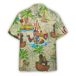 Gearhumans 3D Labrador Pirate x Hawaii Custom Hawaiian Shirt