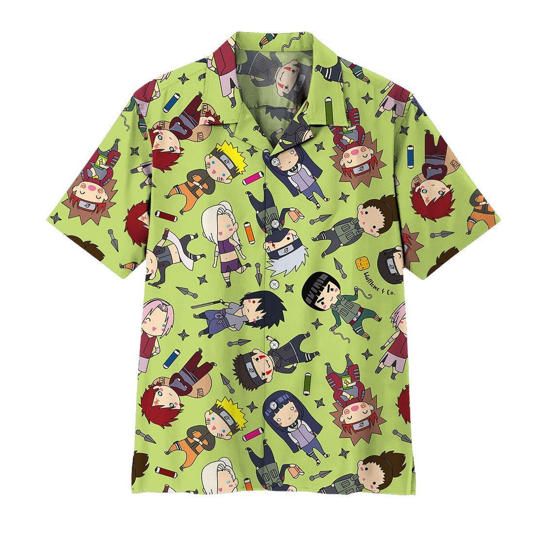 Anime Naruto Chibi Characters Hawaiian Shirt, Short1