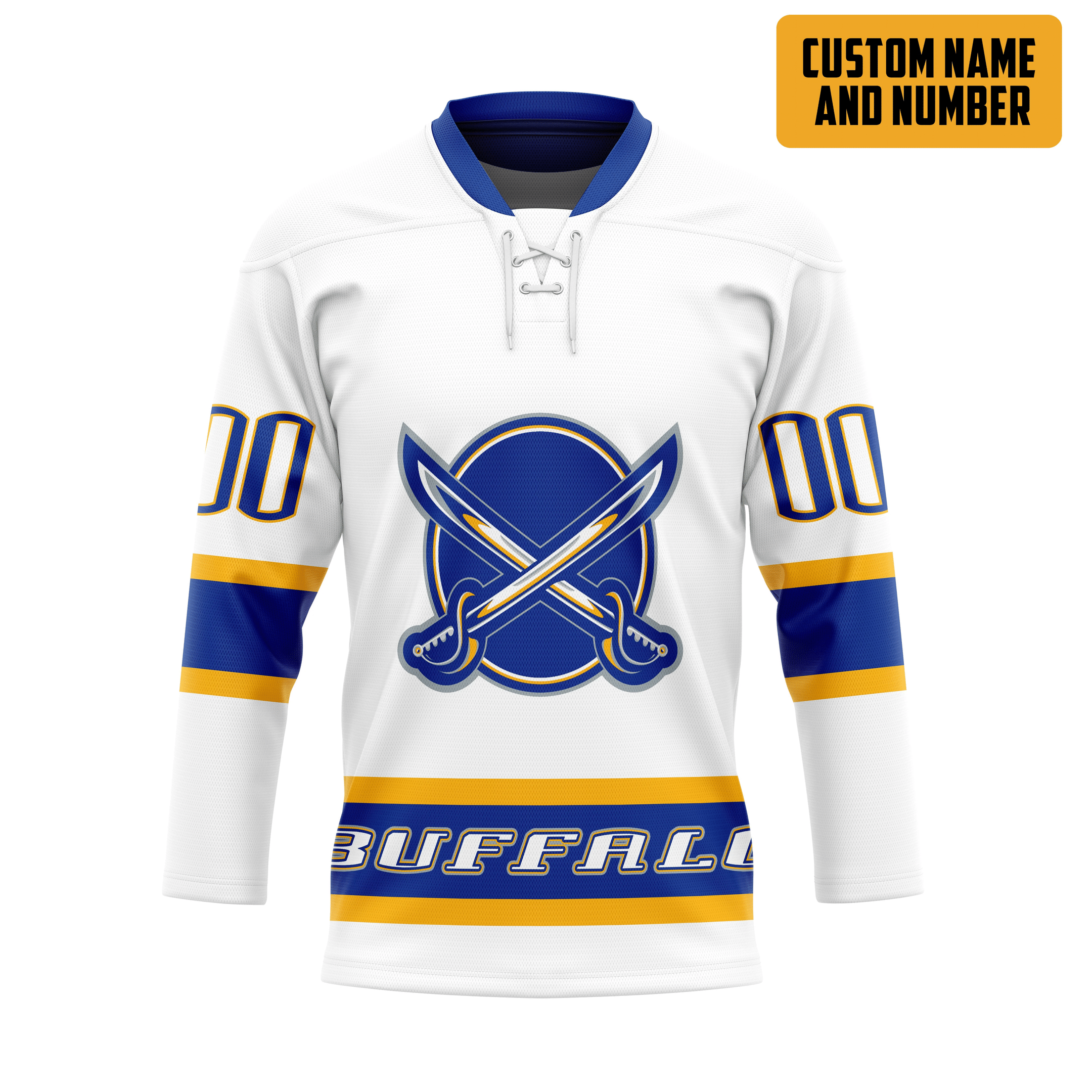 White Buffalo Sabres NHL Custom Hockey Jersey1