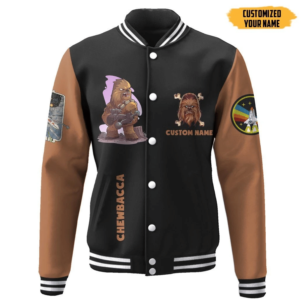 Personalized Star Wars Chewbacca Baseball Jacket2