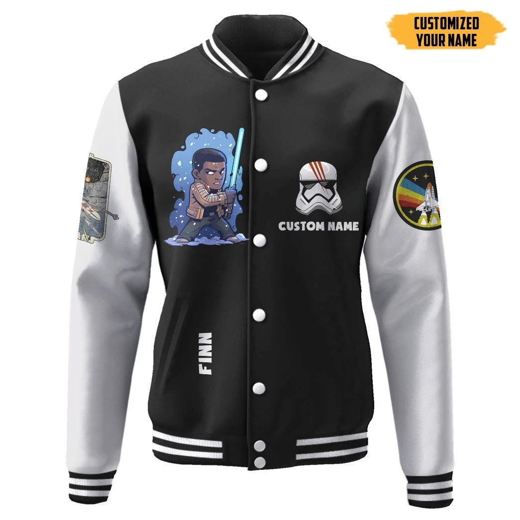 Personalized Star Wars Finn Baseball Jacket1