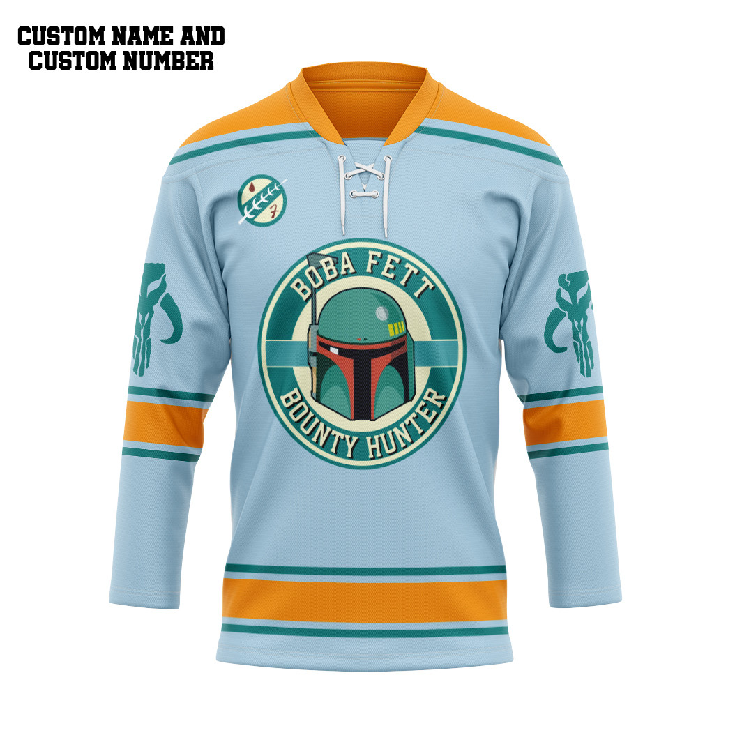 Star Wars Mandalorian Hockey Team Custom Hockey Jersey1