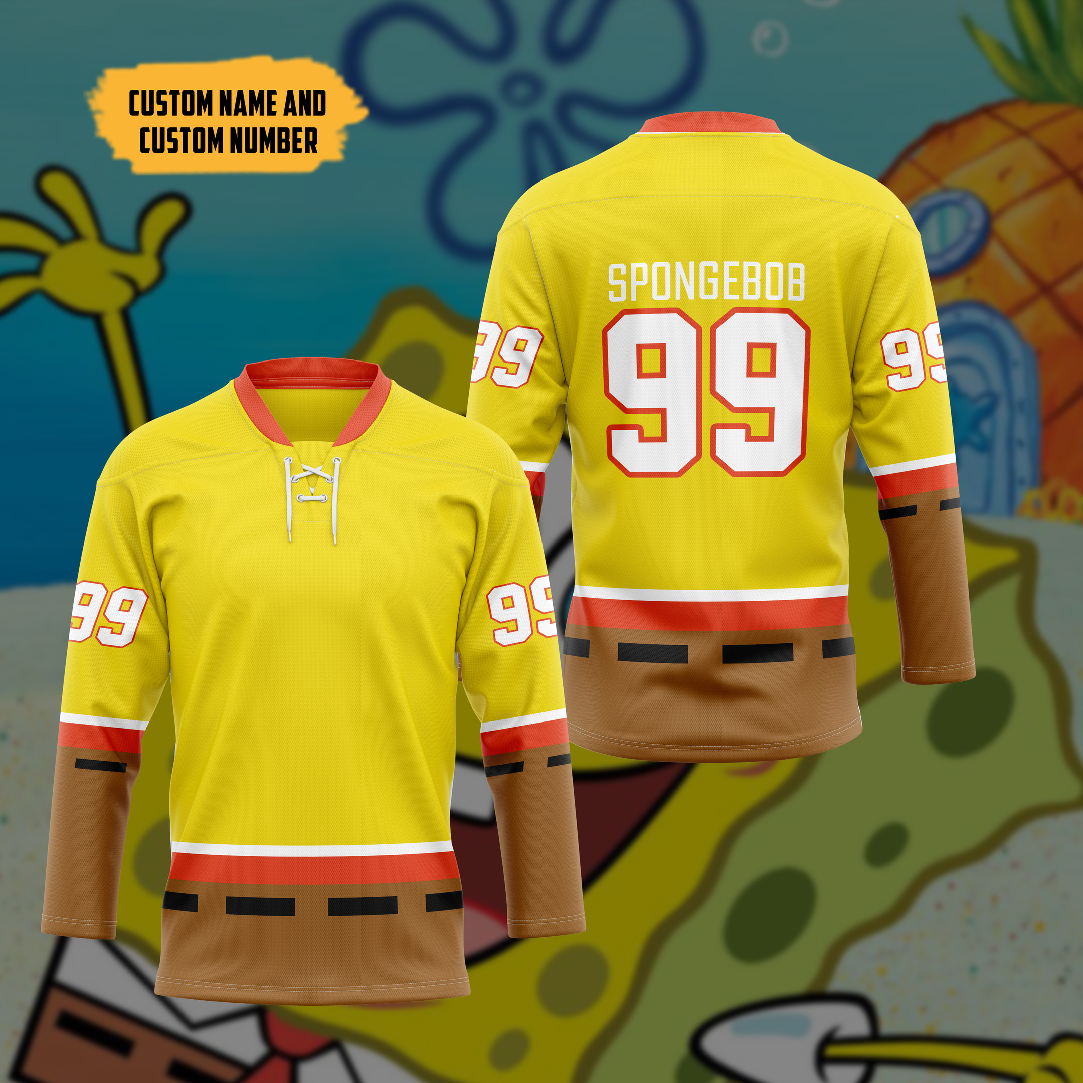 SpongeBob Custom Hockey Jersey2