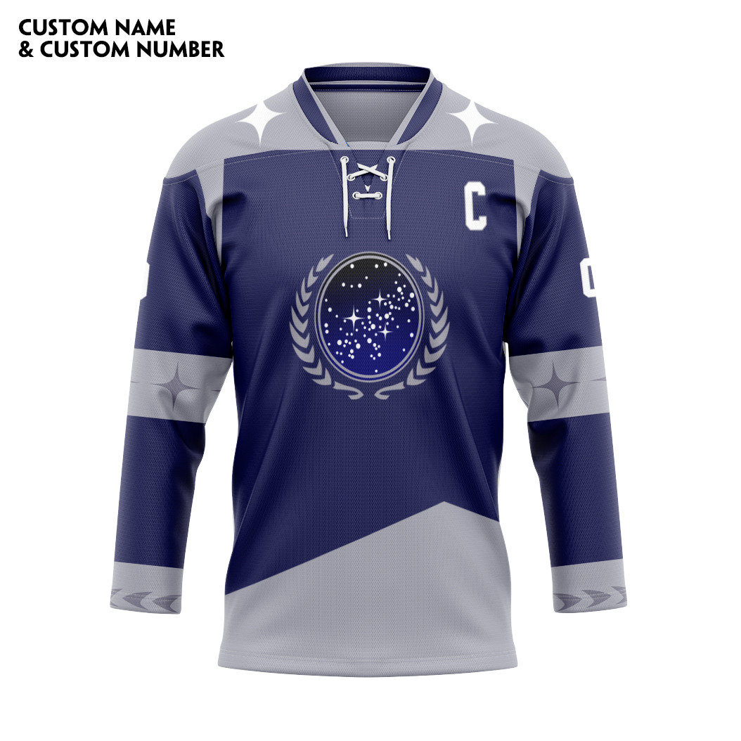 ST United Federation Of Planets Hockey Team Custom Hockey Jersey1