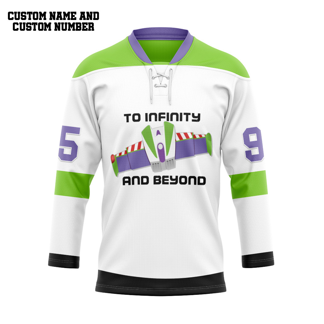 Buzz Lightyear To Infinity And Beyond Custom Hockey Jersey1