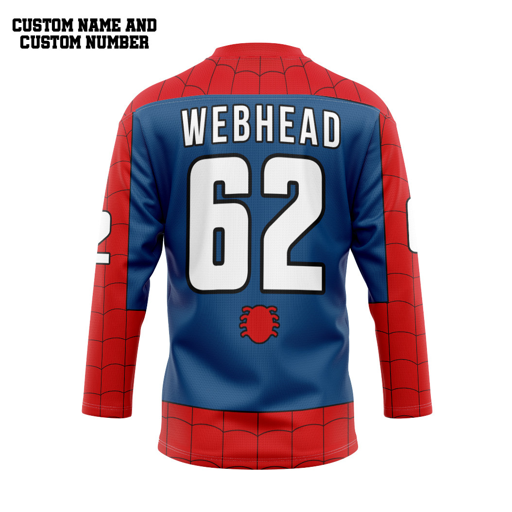 Spider Man Cosplay Custom Hockey Jersey2