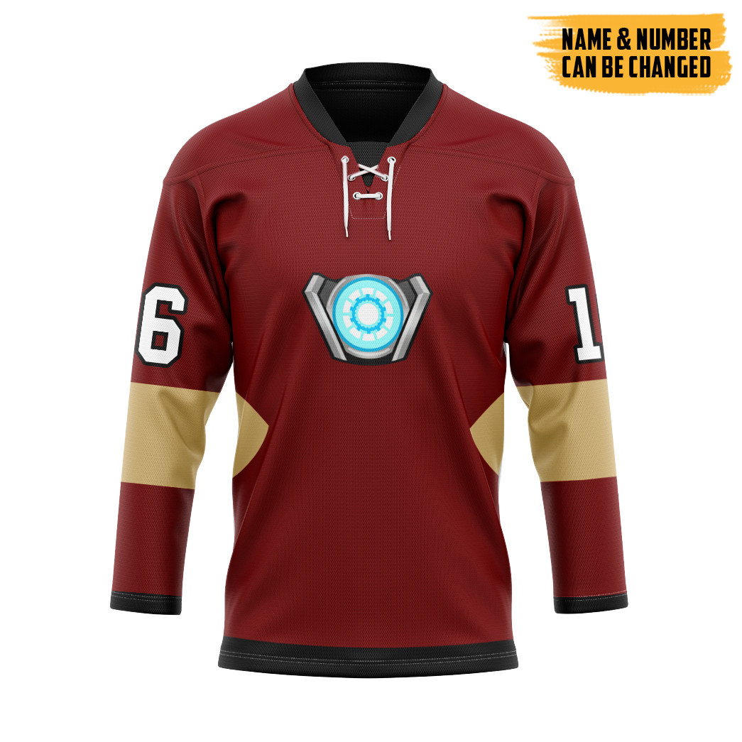 Iron Man Custom Hockey Jersey1