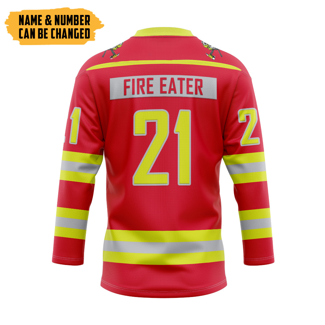 Fireman Red Custom Hockey Jersey2