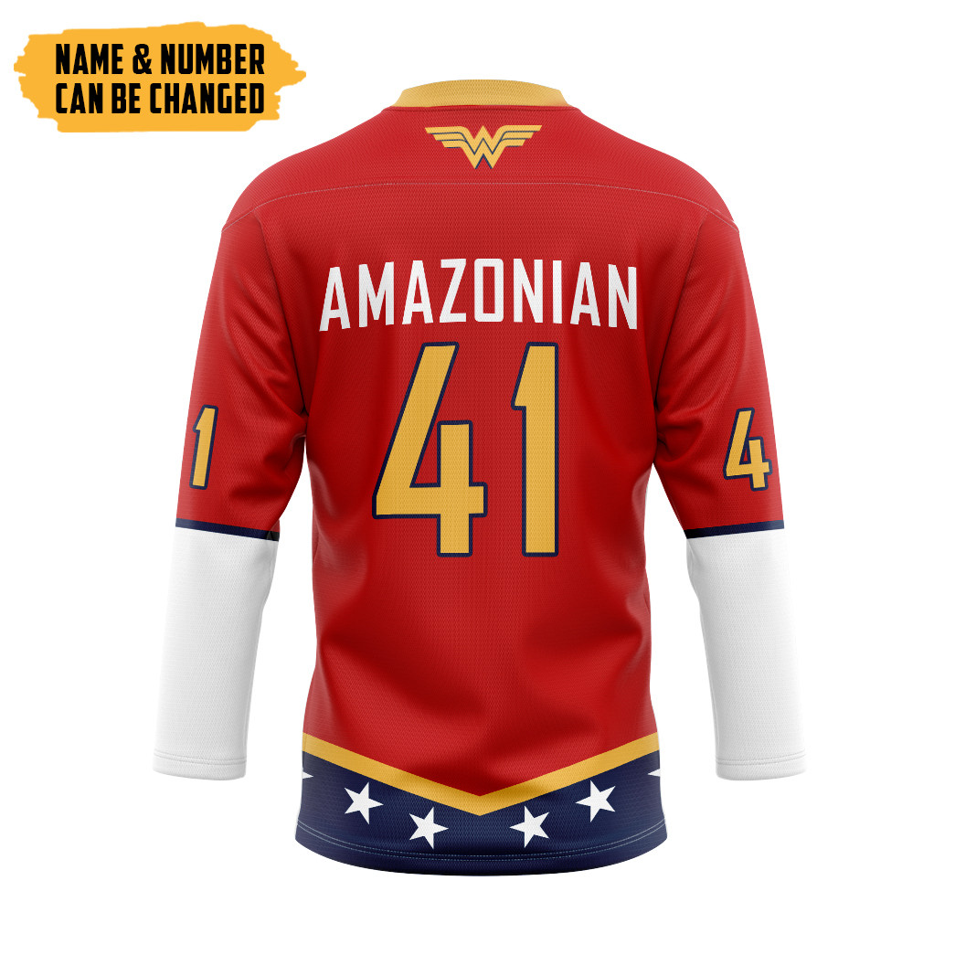 Wonder Woman Custom Hockey Jersey2