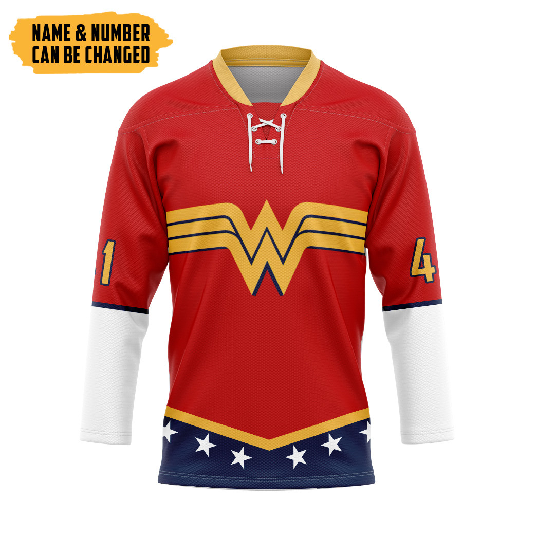 Wonder Woman Custom Hockey Jersey1