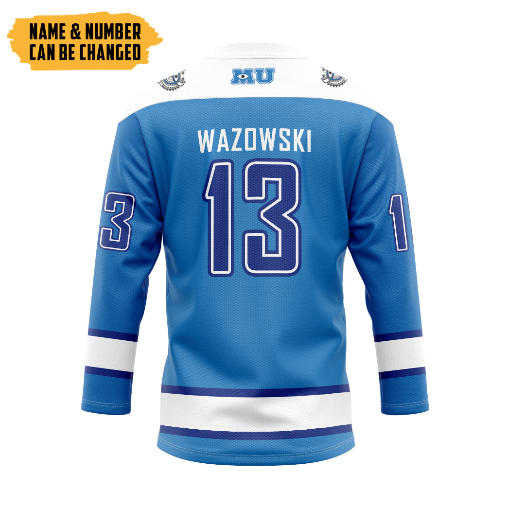 Monsters Uni Blue Ver Custom Hockey Jersey2