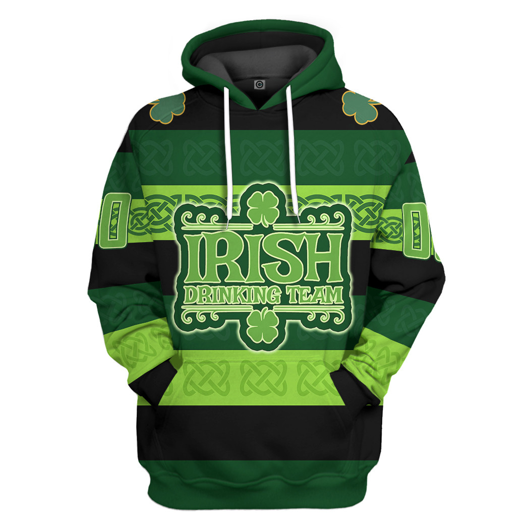 ST PATRICK'S DAY "DRINKING TEAM" HOODIE NEW