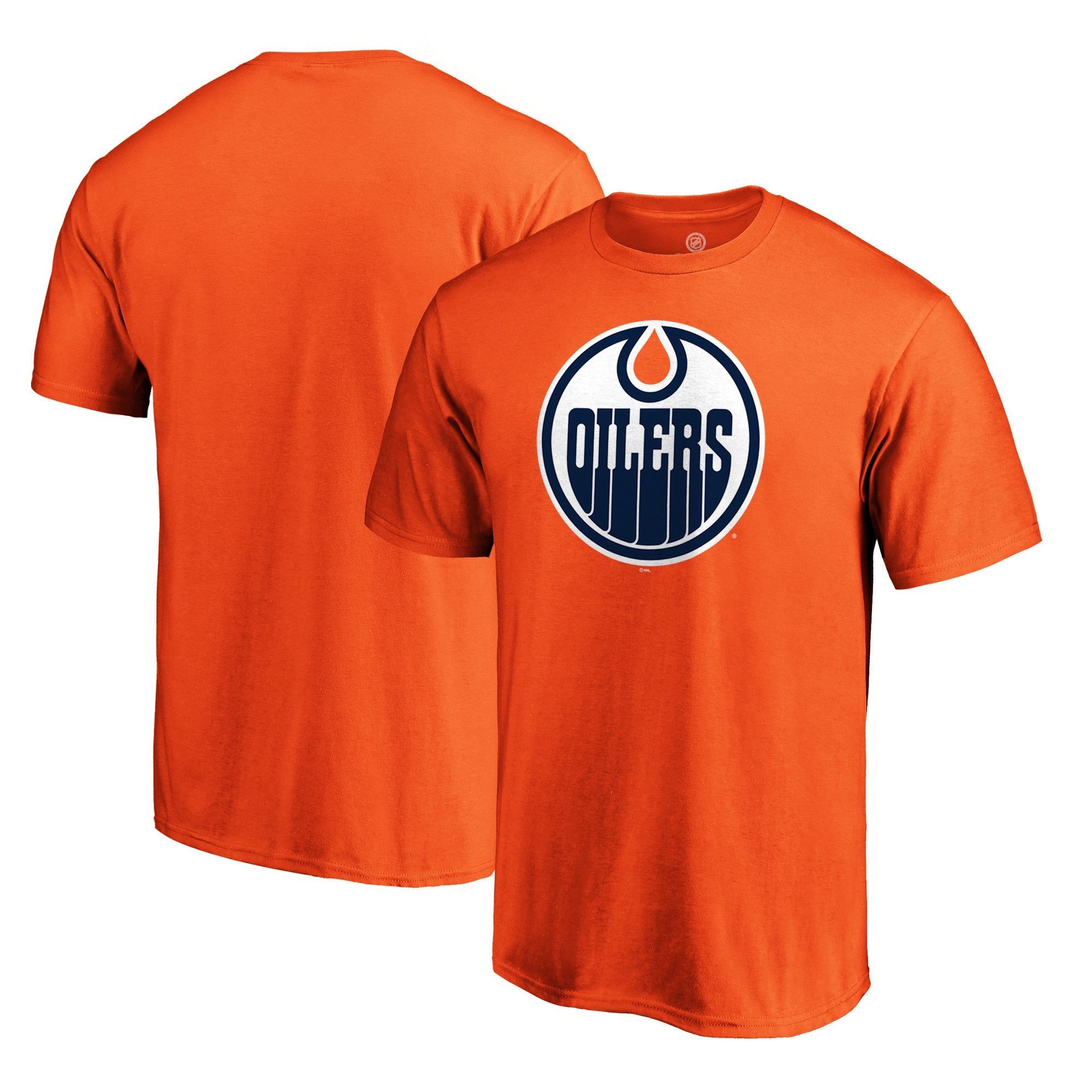 Men's Fanatics Branded Orange Edmonton Oilers Big & Tall Primary Team Logo T-Shirt