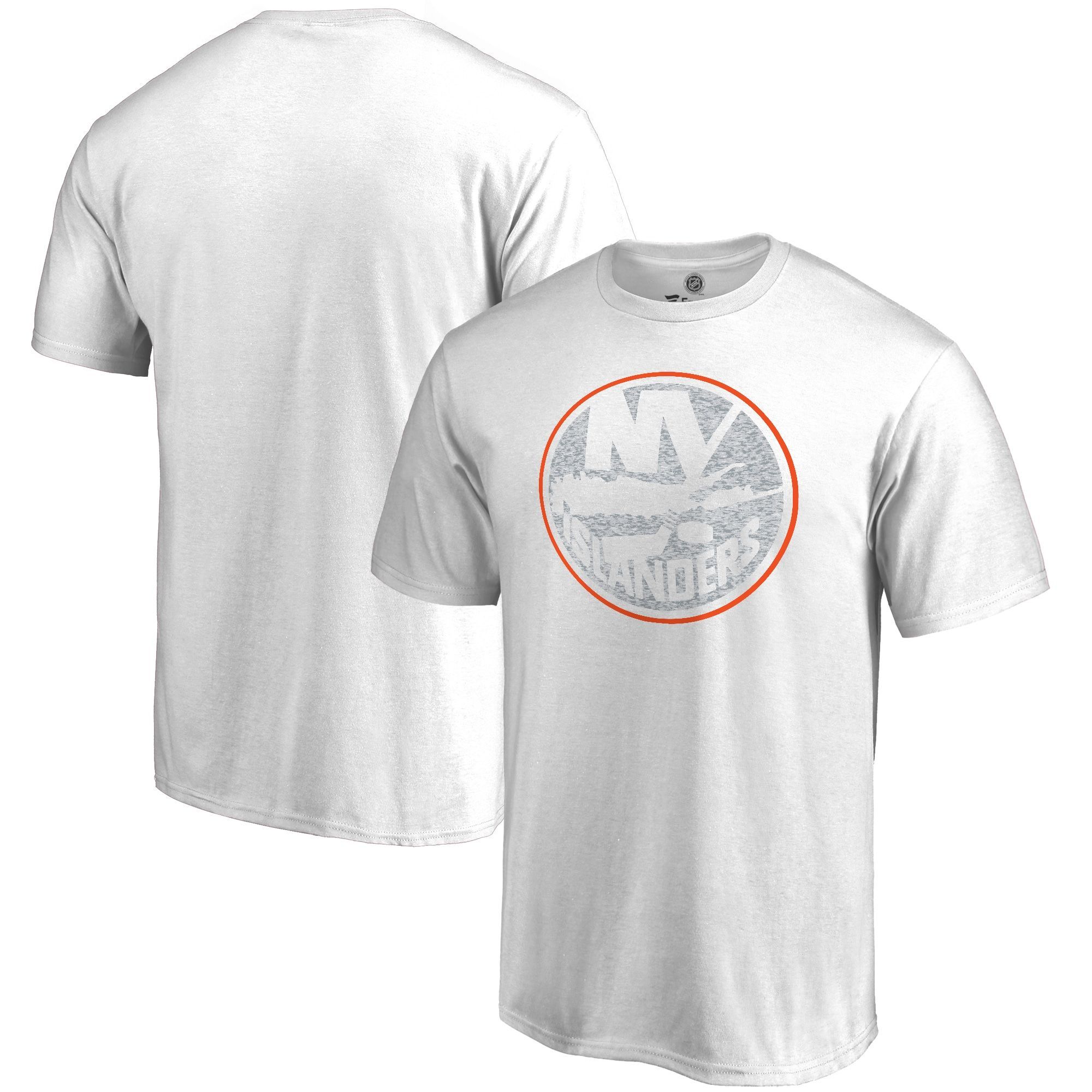 Men's White New York Islanders WhiteOut T-Shirt