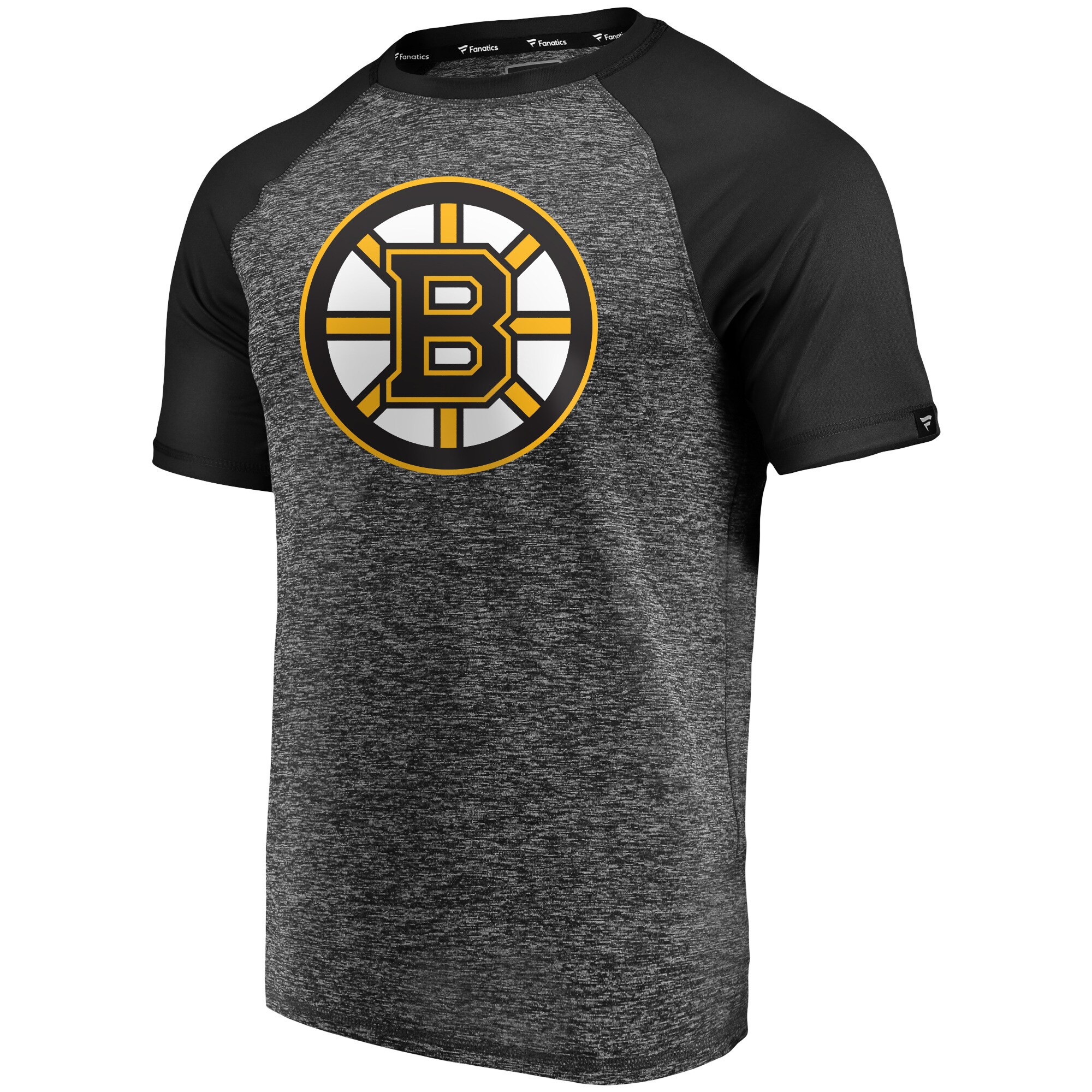 Men's Fanatics Branded Heathered Gray/Black Boston Bruins Static T-Shirt