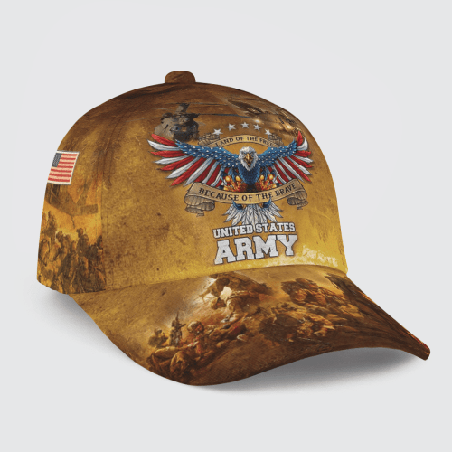NLSI2005BG03 Army Eagle Land Of The Free Because Of The Brave Baseball Cap