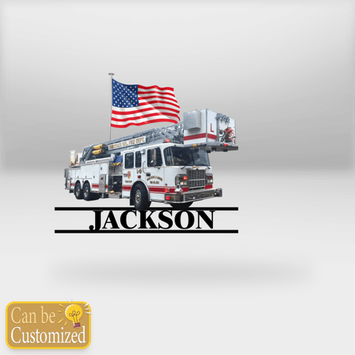NLSI2805BG07 Custom Name Thibodaux Volunteer Fire Department, Thibodaux, Louisiana, 4th Of July Cut Metal Sign