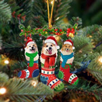 Icelandic Sheepdog Christmas Socks Ornament