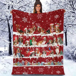 Basset Hound - Christmas Blanket