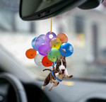 Bull Terrier fly with bubbles dog hanging ornament-Flat 2D Effect