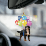 Bernese Moutain fly with bubbles dog hanging ornament-2D Effect