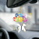 Bichon Frise fly with bubbles dog hanging ornament-2D Effect