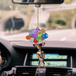 Dachshund Dog Fly With Bubbles Car Hanging Ornament-2D Effect