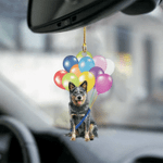 Australian Cattle Dog Fly With Bubbles Dog Hanging Ornament-2D Effect