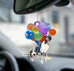 Cute Great Dane Dog Fly With Bubbles Car Hanging Ornament-Flat 2D Effect