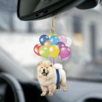 Chow Chow Dog Fly With Bubbles Dog Hanging Ornament-2D Effect