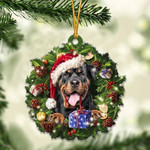 Rottweiler Christmas Gift Acrylic Ornament