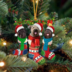 Bouvier Des Flandres Christmas Socks Ornament