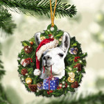Llama Christmas Gift Acrylic Ornament