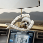 Dandie Dinmont Terrier Sleeping Angel Dog Moms Ornament