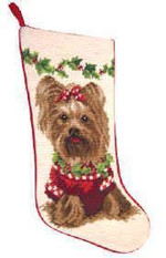 Yorkshire Terrier Christmas Stocking