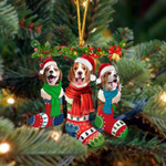 Beagle Christmas Socks Ornament