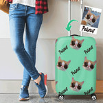 Pastel Custom Face Luggage Cover