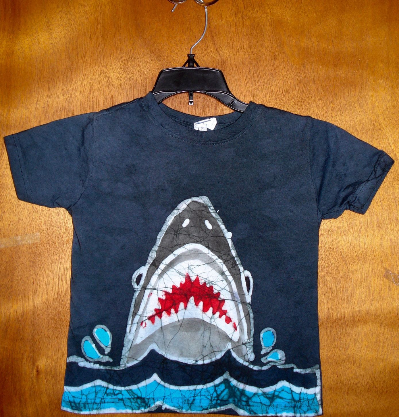 In-stock Kids Medium Batik Shark shirt