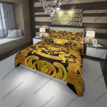 Versace Barocco Logo Golden Custom Bedding Set (Duvet Cover & Pillowcases) EXR8178