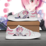 Ram Pink Re Zero Low top Leather Skate Shoes, Tennis Shoes, Fashion Sneakers  men and women size  US